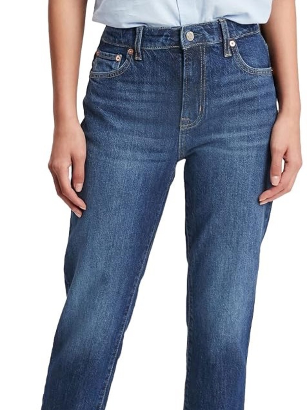 GAP Slim Boyfriend Jeans Dark Wash Mid Rise Size 28